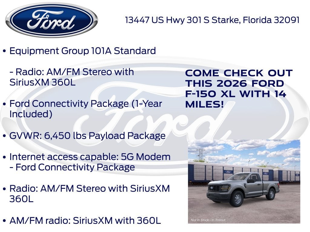 2026 Ford F-150 XL 101A