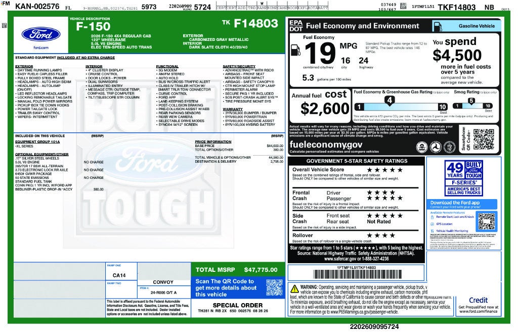 2026 Ford F-150 XL 101A
