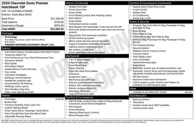2020 Chevrolet Sonic Premier