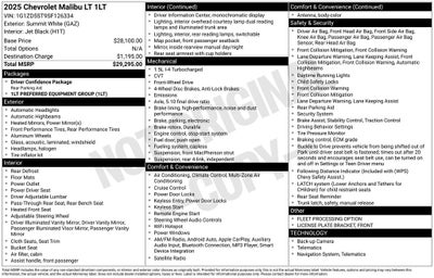 2025 Chevrolet Malibu LT 1LT