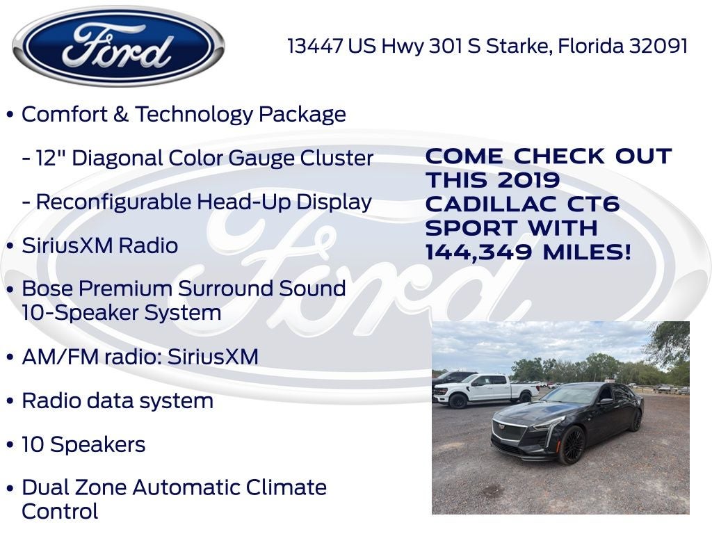 2019 Cadillac CT6 3.0L Twin Turbo Sport