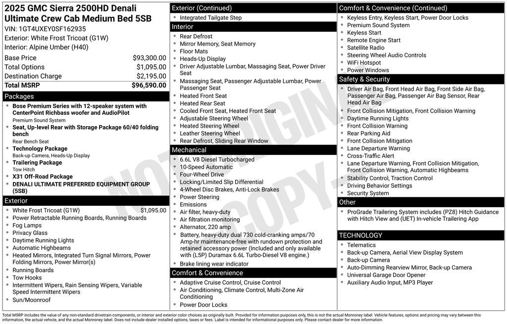 2025 GMC Sierra 2500HD Denali Ultimate
