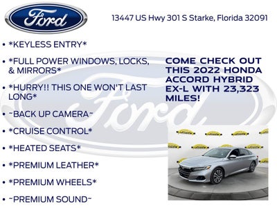 2022 Honda Accord Hybrid EX-L