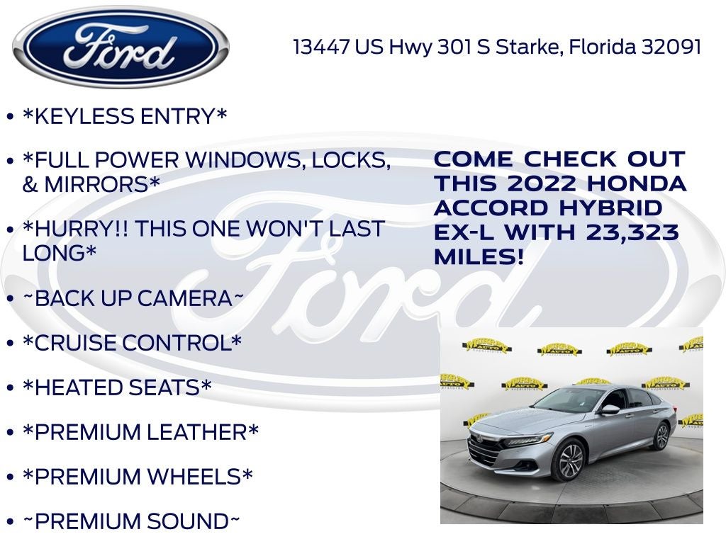 2022 Honda Accord Hybrid EX-L