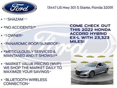 2022 Honda Accord Hybrid EX-L