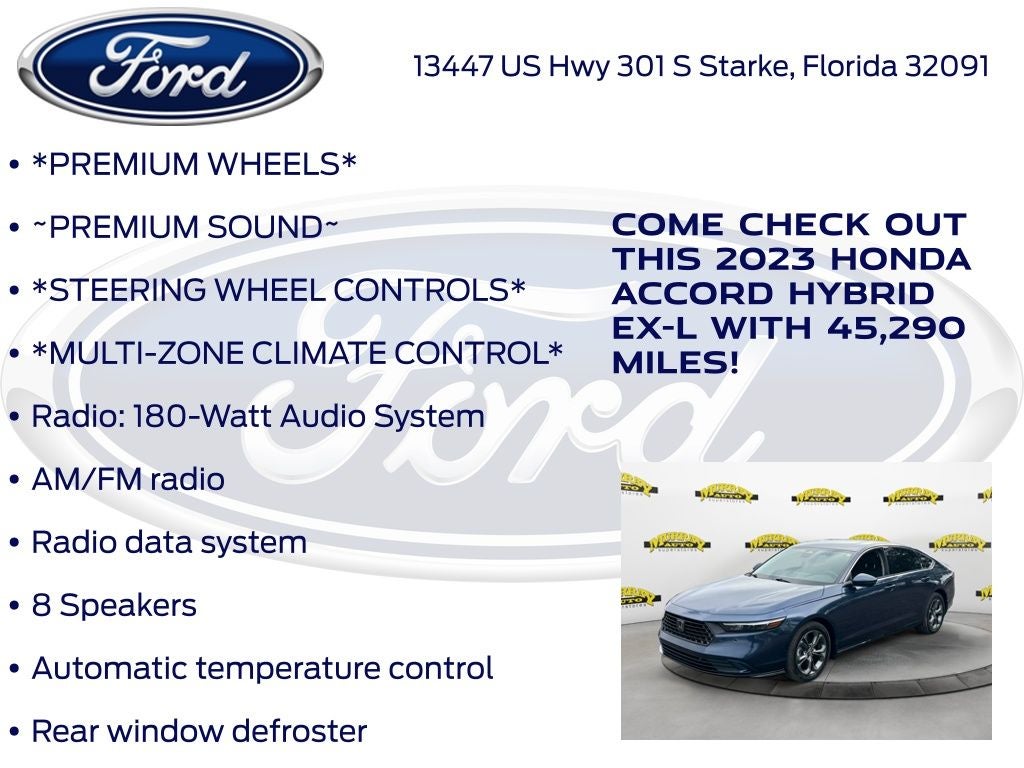2023 Honda Accord Hybrid EX-L