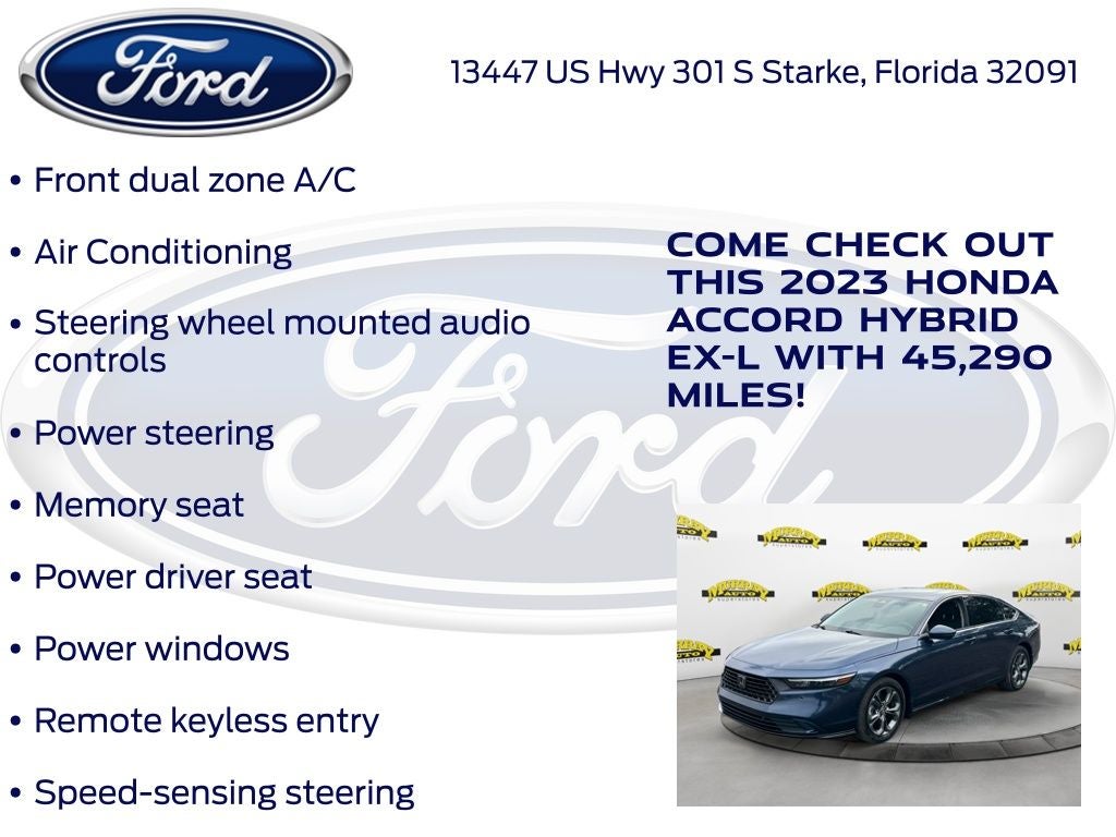 2023 Honda Accord Hybrid EX-L