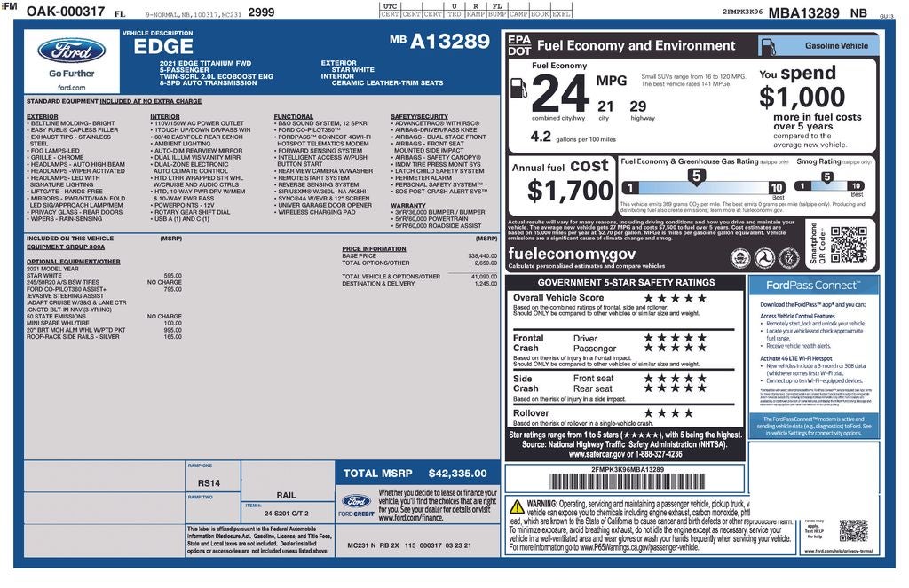 2021 Ford Edge Titanium
