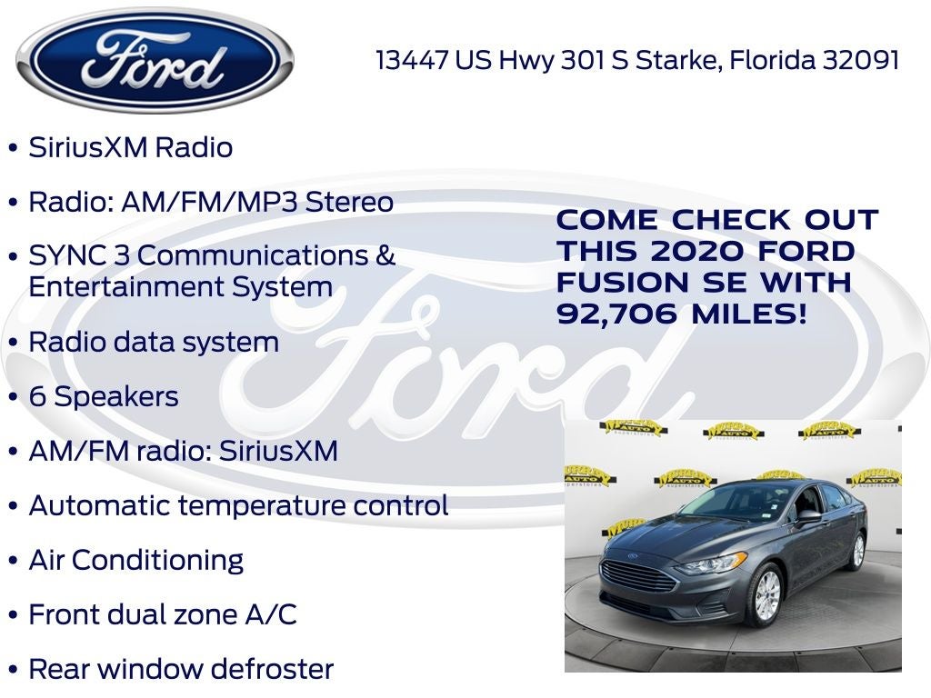 2020 Ford Fusion SE