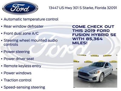 2019 Ford Fusion Hybrid SE