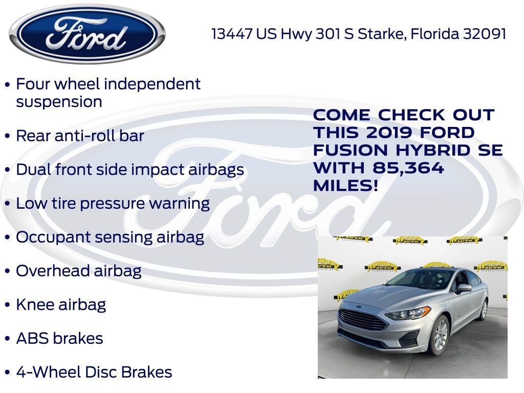 2019 Ford Fusion Hybrid SE