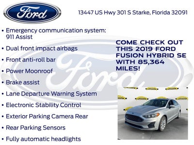 2019 Ford Fusion Hybrid SE