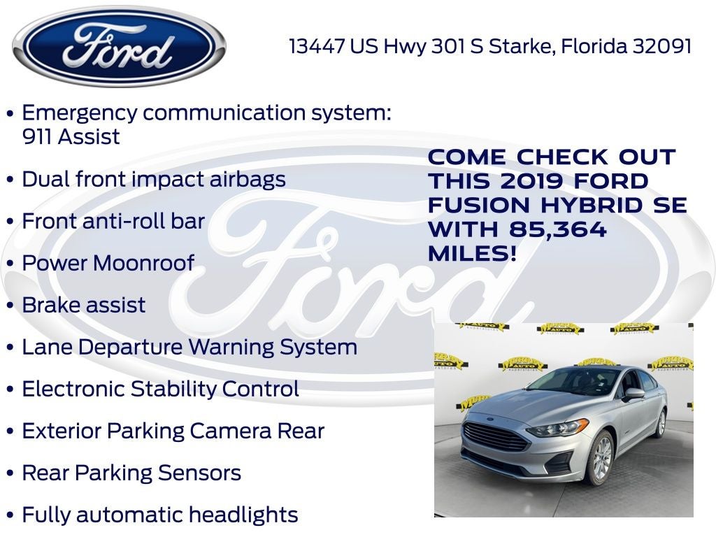 2019 Ford Fusion Hybrid SE