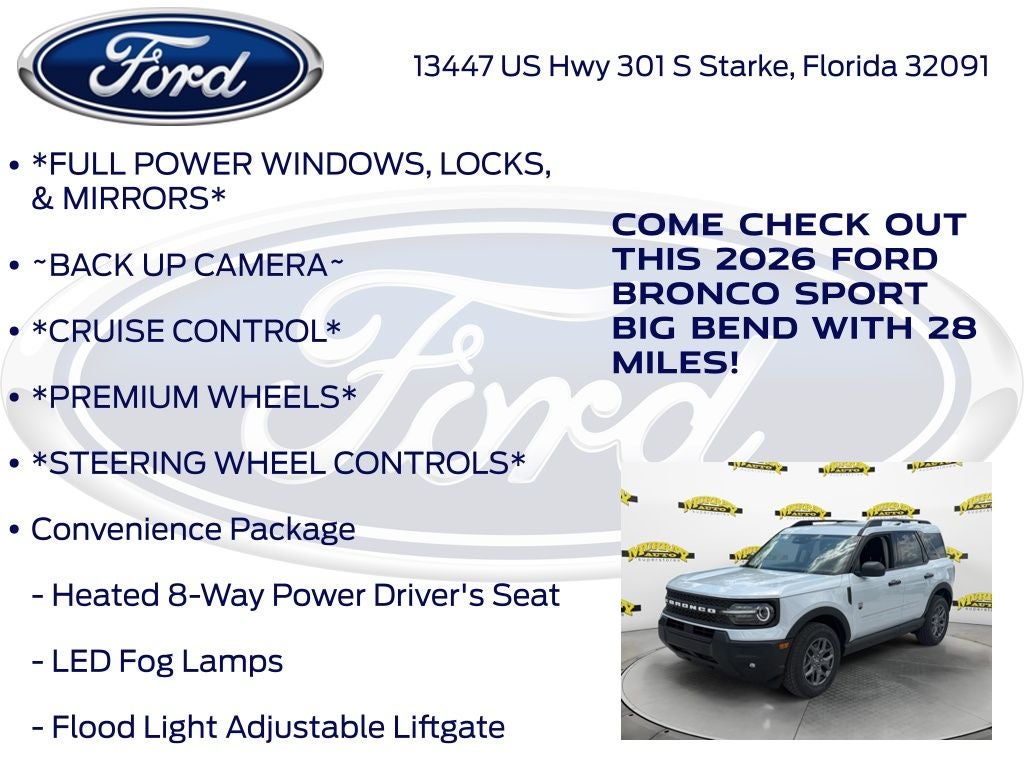 2026 Ford Bronco Sport Big Bend 200A