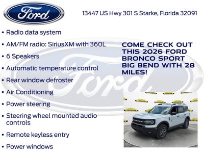 2026 Ford Bronco Sport Big Bend 200A