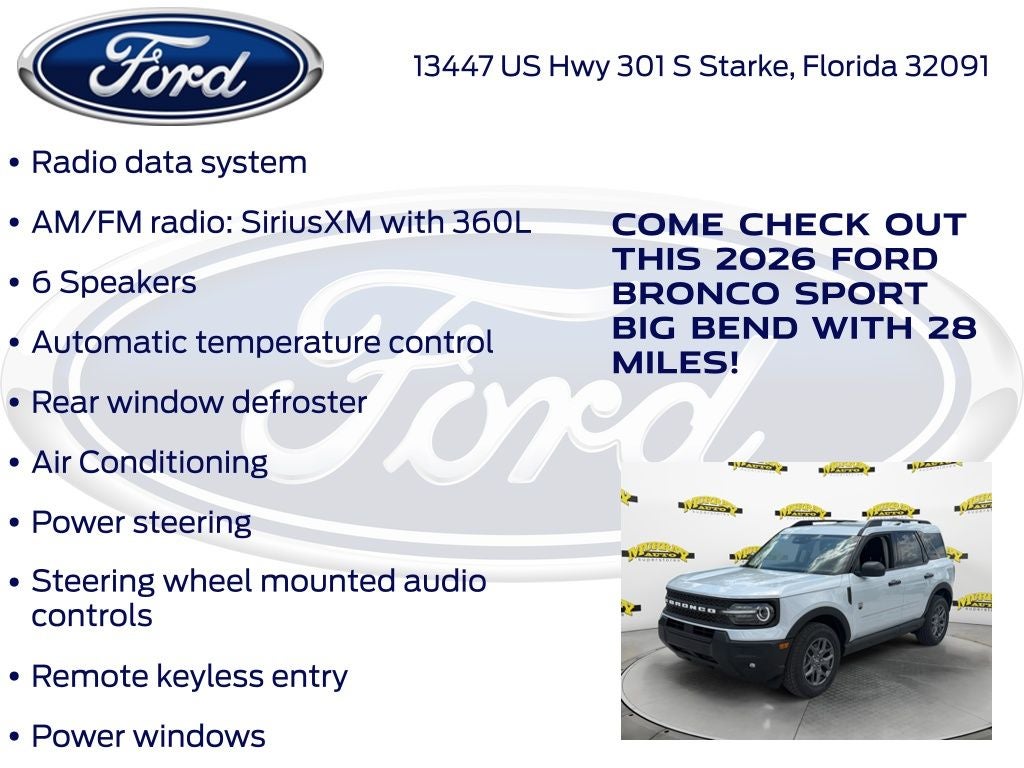 2026 Ford Bronco Sport Big Bend 200A