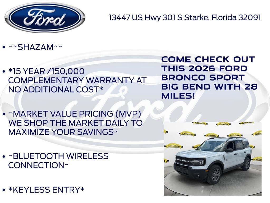 2026 Ford Bronco Sport Big Bend 200A