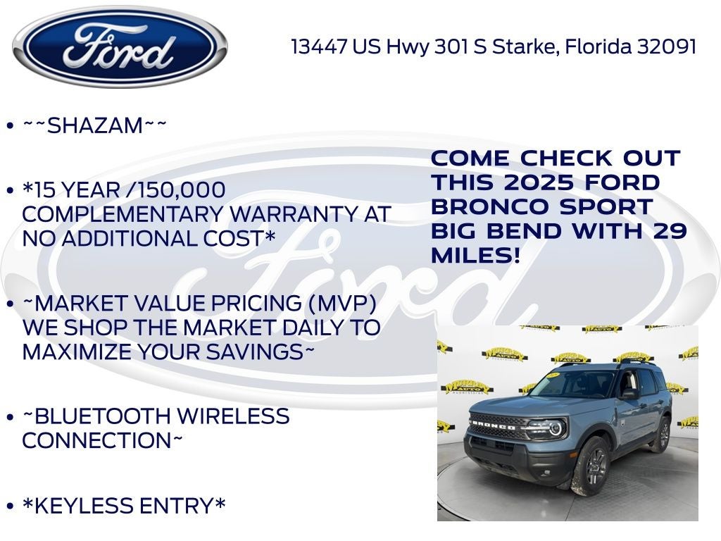 2025 Ford Bronco Sport Big Bend 200A