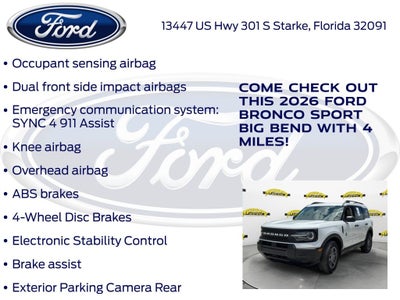 2026 Ford Bronco Sport Big Bend 200A