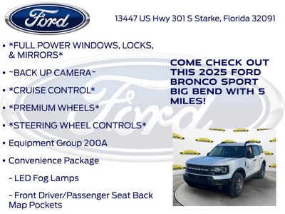 2025 Ford Bronco Sport Big Bend 200A