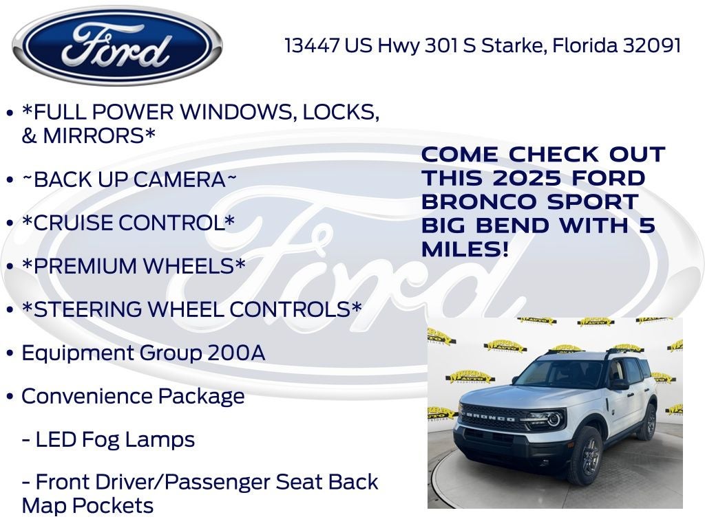 2025 Ford Bronco Sport Big Bend 200A