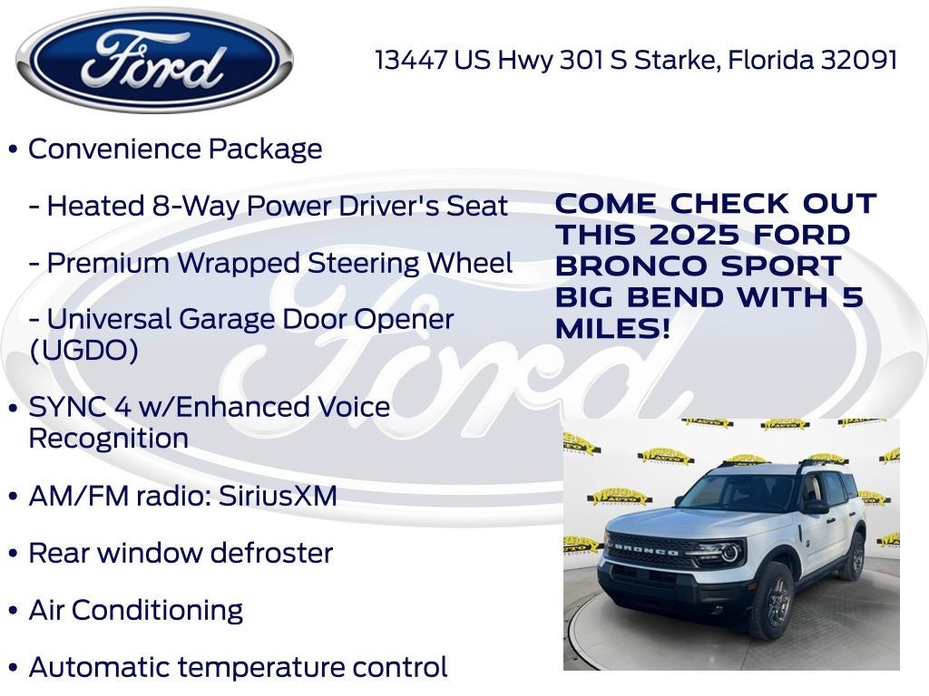 2025 Ford Bronco Sport Big Bend 200A