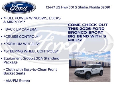 2026 Ford Bronco Sport Big Bend 200A