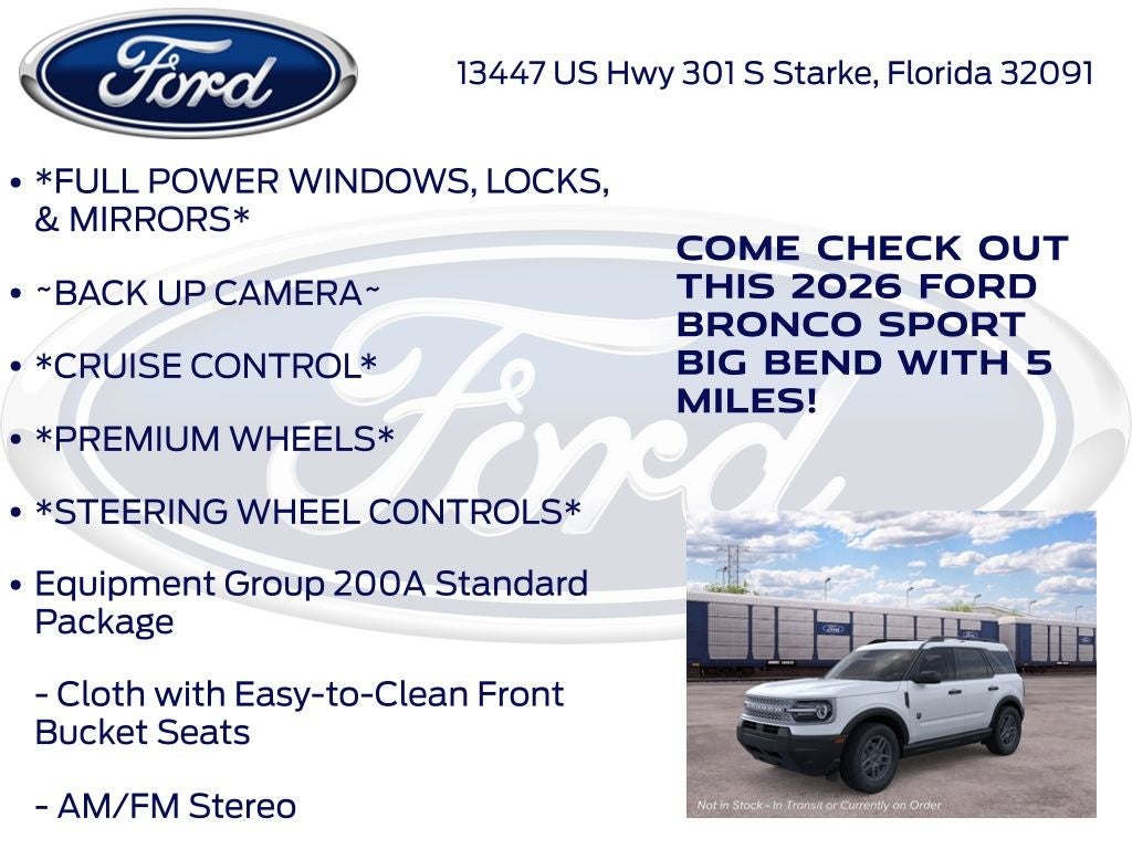 2026 Ford Bronco Sport Big Bend 200A