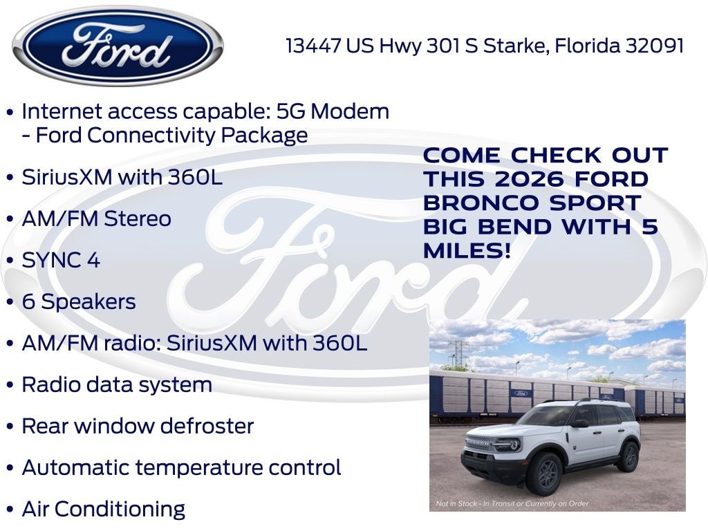 2026 Ford Bronco Sport Big Bend 200A