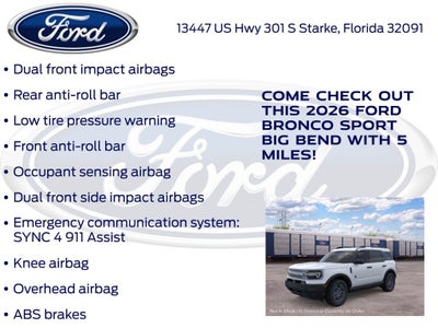 2026 Ford Bronco Sport Big Bend 200A