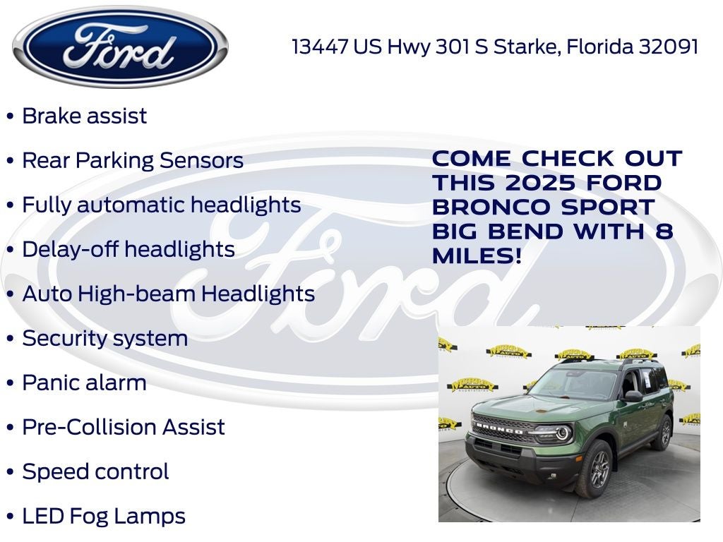 2025 Ford Bronco Sport Big Bend 200A