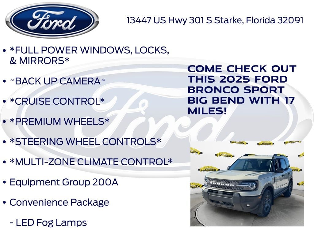 2025 Ford Bronco Sport Big Bend 200A