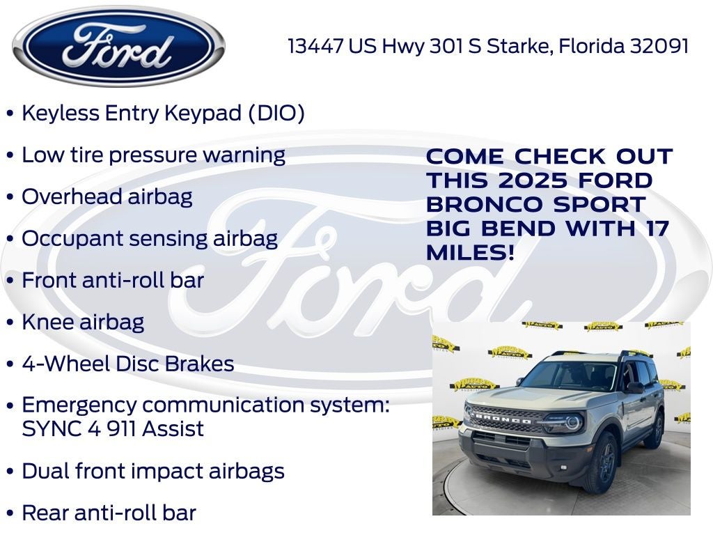 2025 Ford Bronco Sport Big Bend 200A