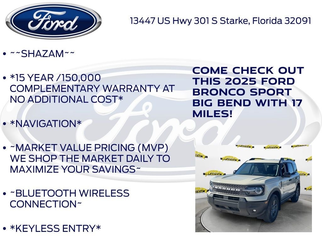 2025 Ford Bronco Sport Big Bend 200A