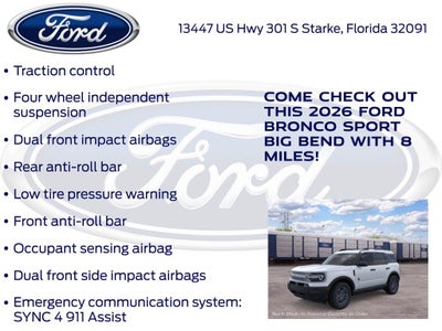 2026 Ford Bronco Sport Big Bend 200A