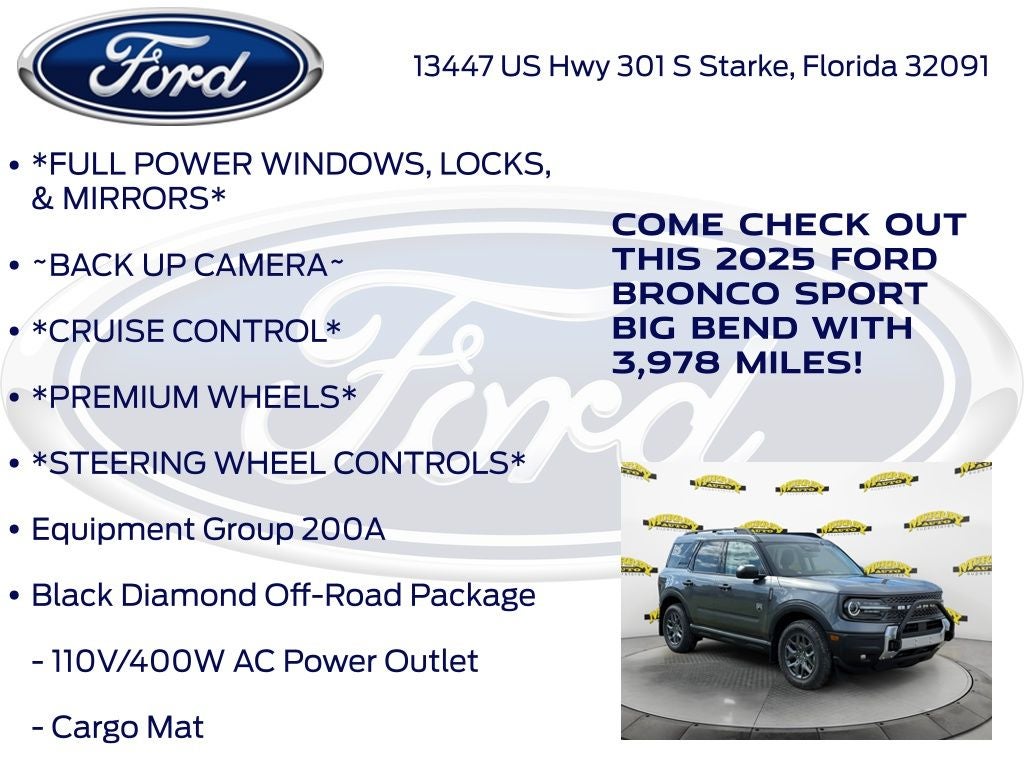 2025 Ford Bronco Sport Big Bend 200A