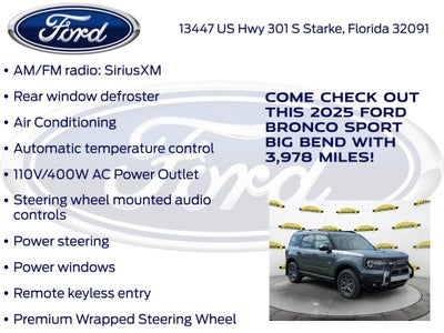 2025 Ford Bronco Sport Big Bend 200A