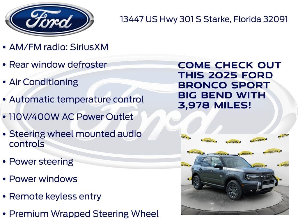 2025 Ford Bronco Sport Big Bend 200A