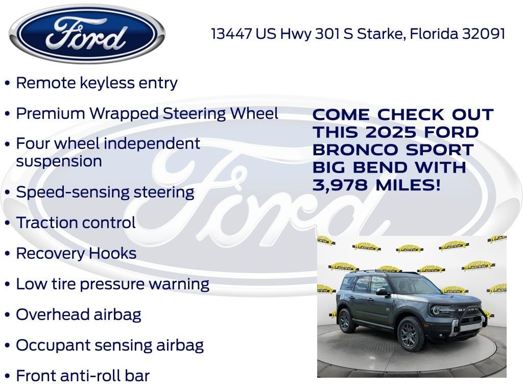 2025 Ford Bronco Sport Big Bend 200A