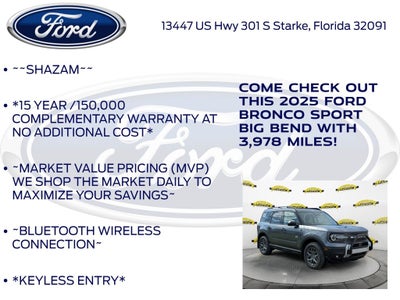2025 Ford Bronco Sport Big Bend 200A