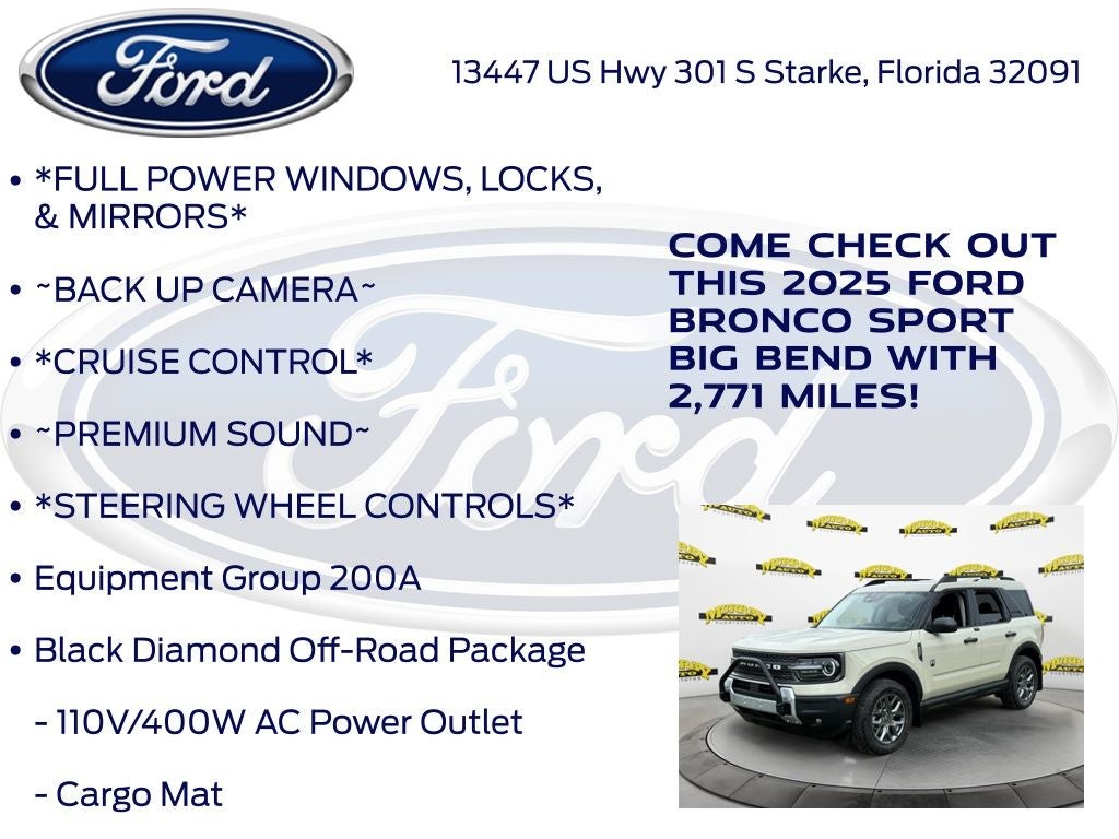 2025 Ford Bronco Sport Big Bend 200A