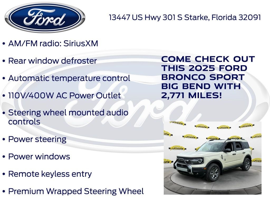 2025 Ford Bronco Sport Big Bend 200A