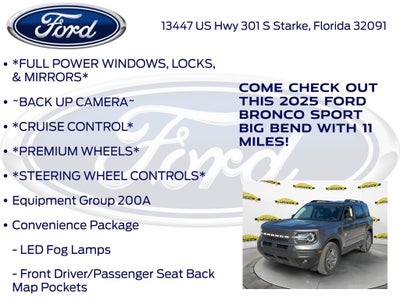 2025 Ford Bronco Sport Big Bend 200A