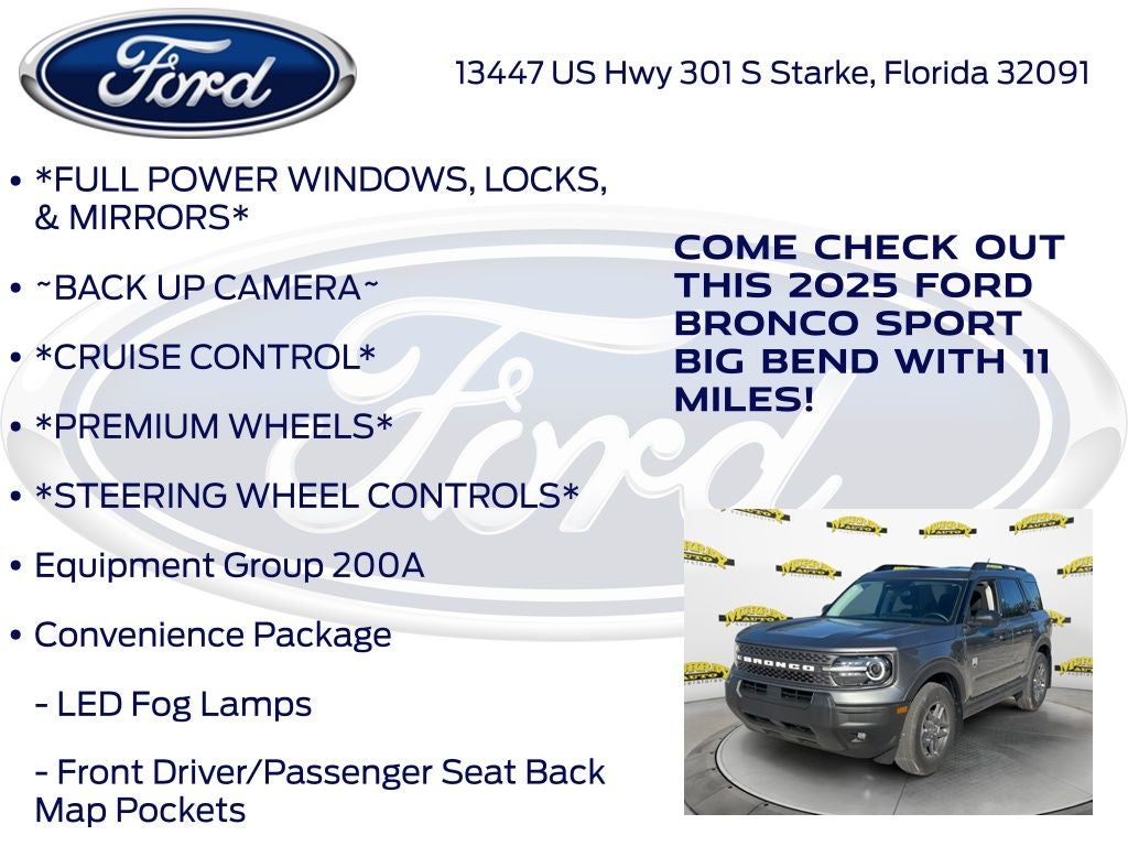 2025 Ford Bronco Sport Big Bend 200A
