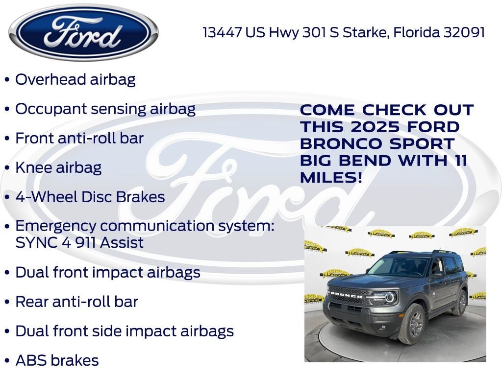2025 Ford Bronco Sport Big Bend 200A