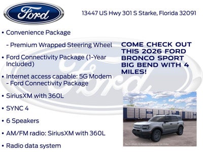 2026 Ford Bronco Sport Big Bend 200A