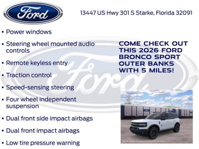 2026 Ford Bronco Sport Outer Banks 300A