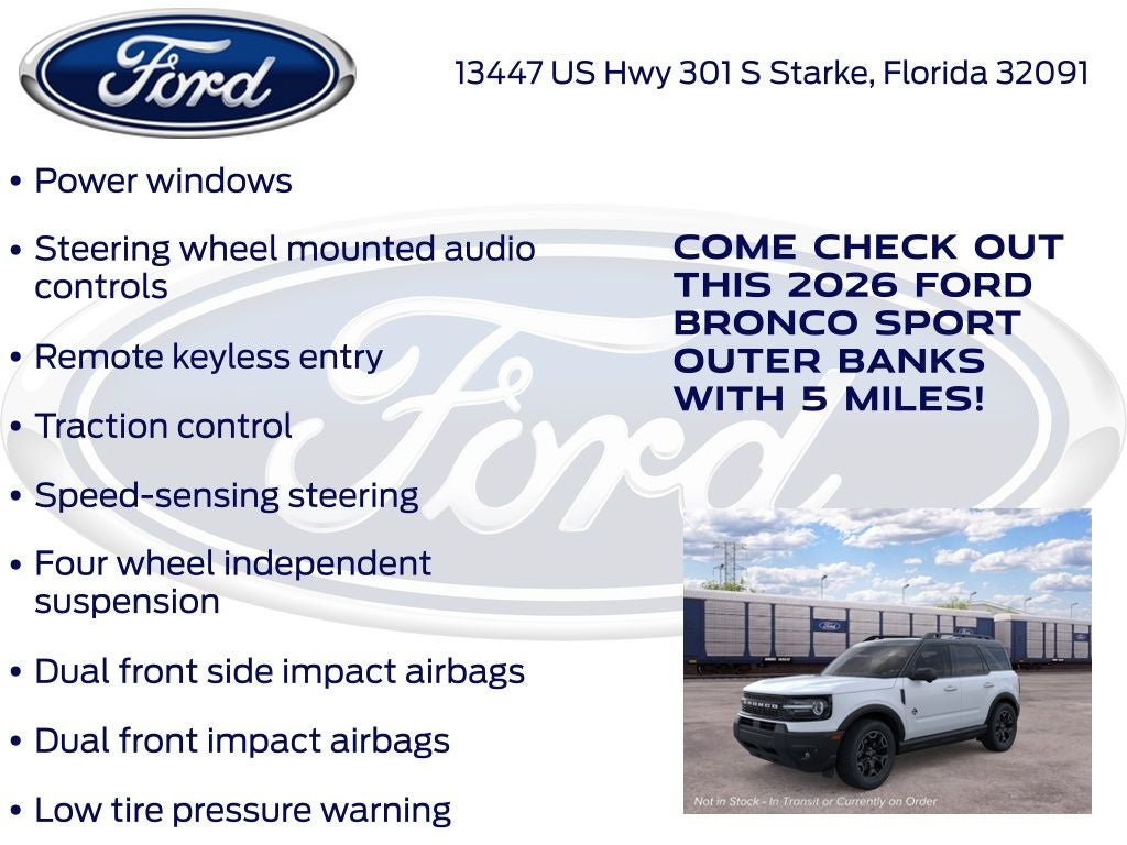 2026 Ford Bronco Sport Outer Banks 300A