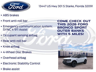 2026 Ford Bronco Sport Outer Banks 300A