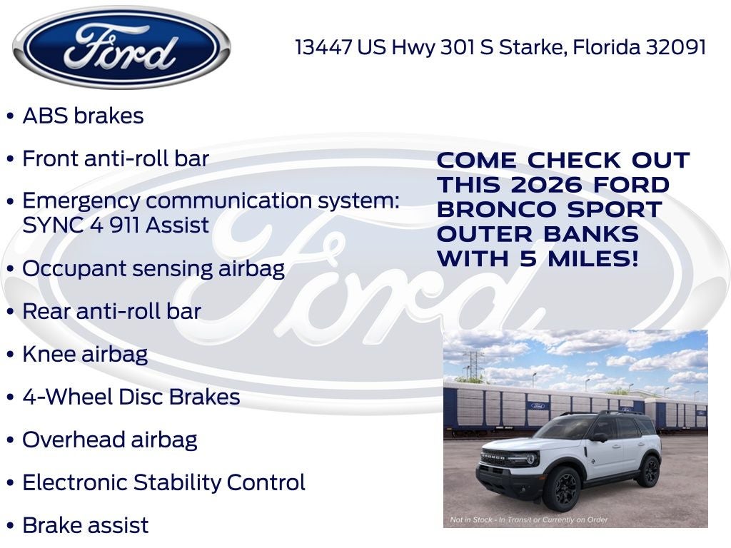 2026 Ford Bronco Sport Outer Banks 300A